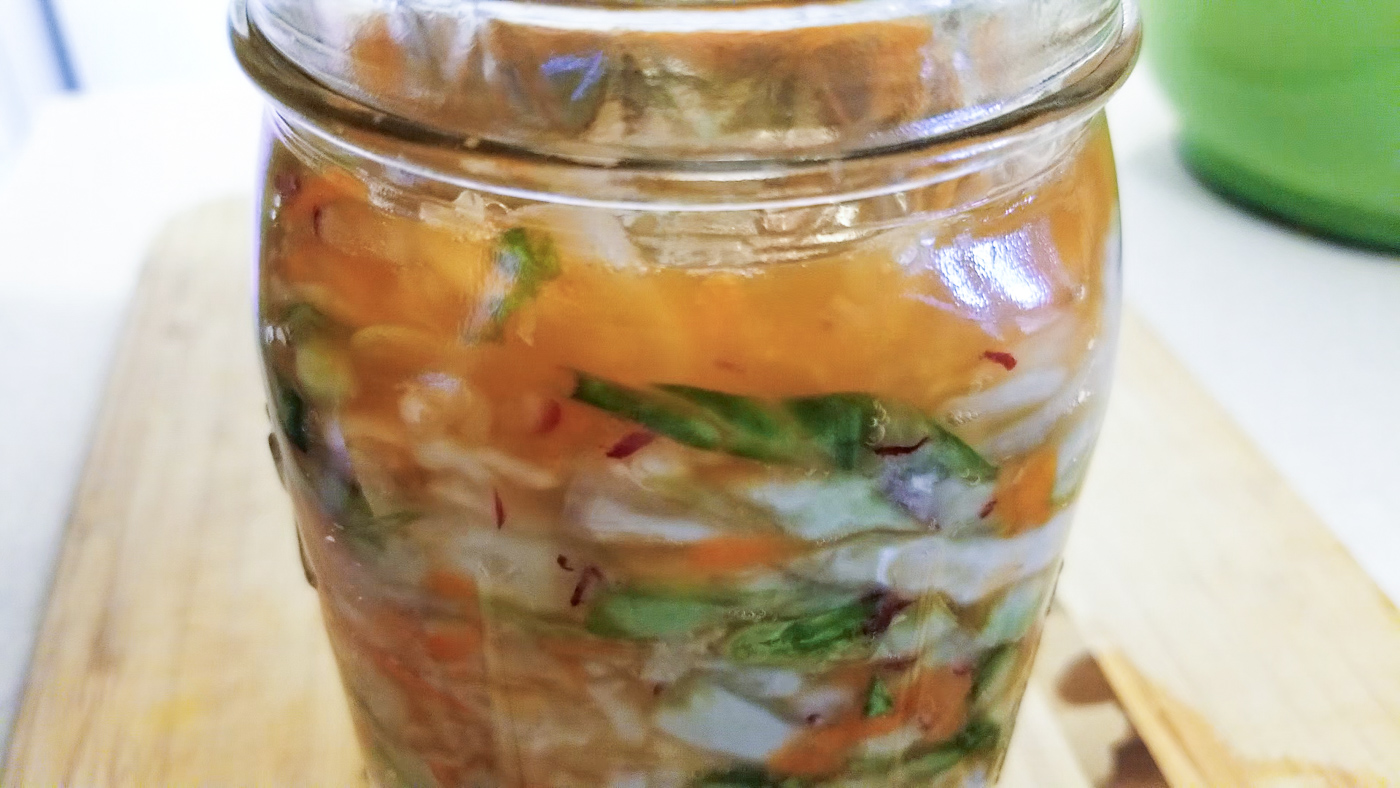 Sauerkraut keep cabbage below brine