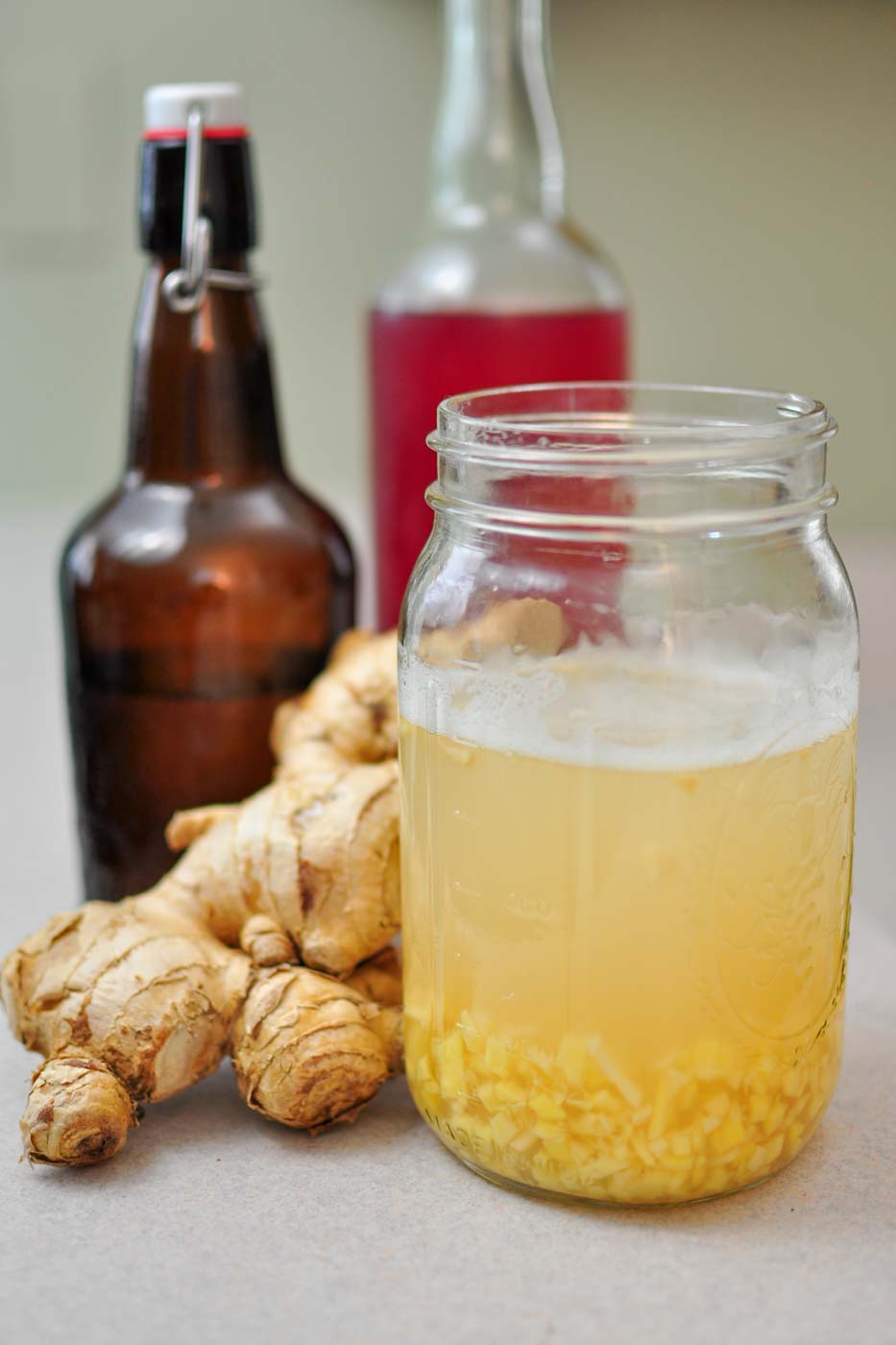 Homemade soda & ginger bug