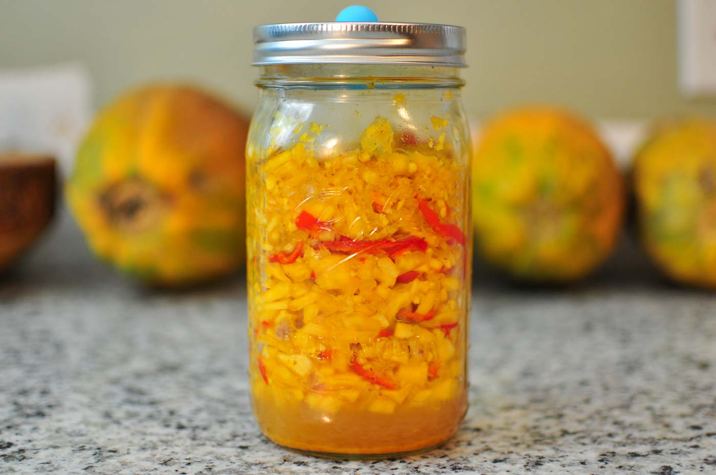 Fermenting jackfruit Indian chutney recipe