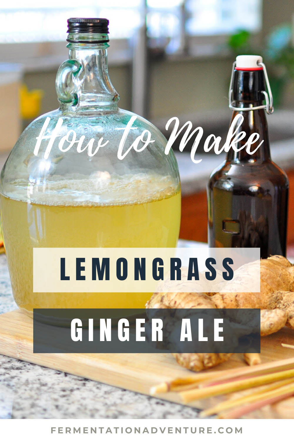 How to Make Lemongrass Ginger Ale (Beer) Soda from Ginger Bug - The ...