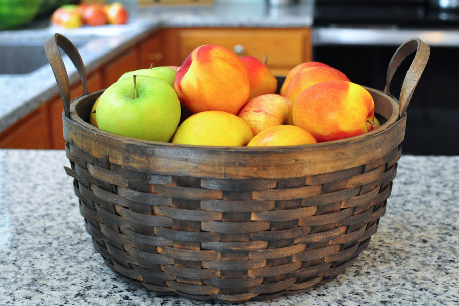 Basket of apples for cider making