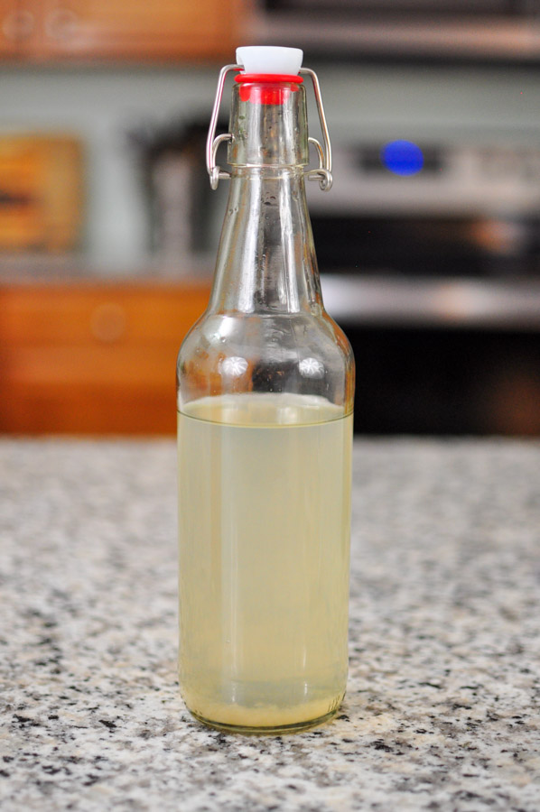 Lemon rind water kefir