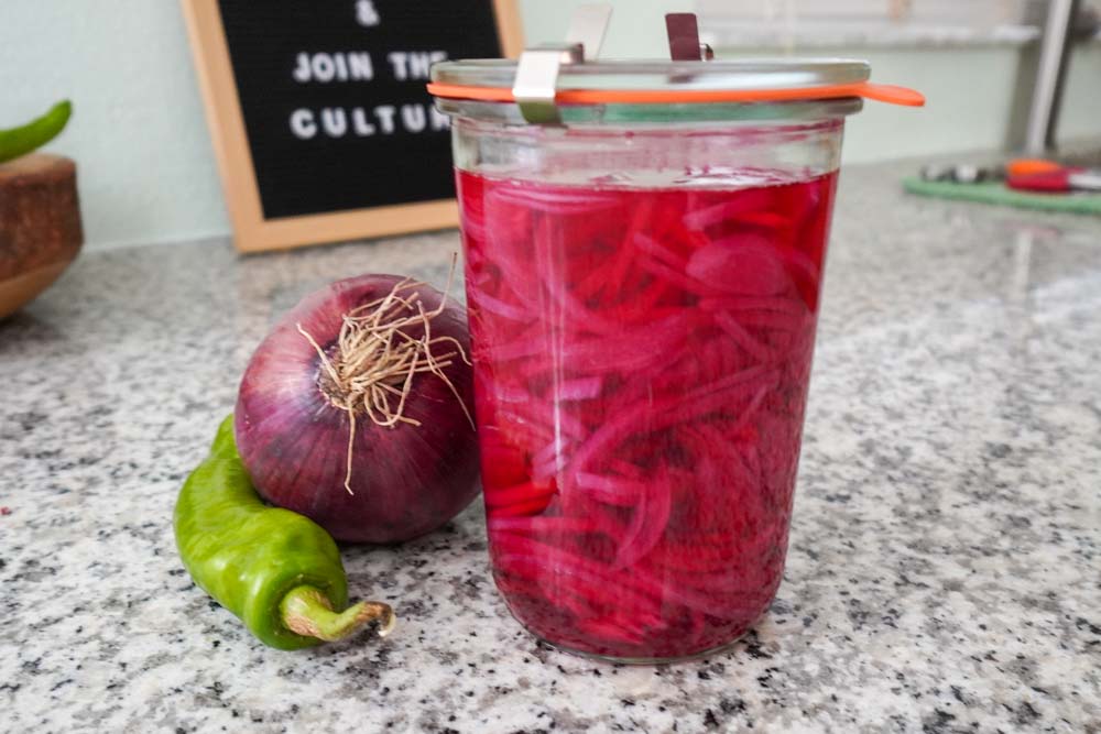 Quick pickled red onions recipe