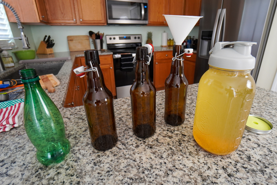 Bottling orange cream soda carbonation