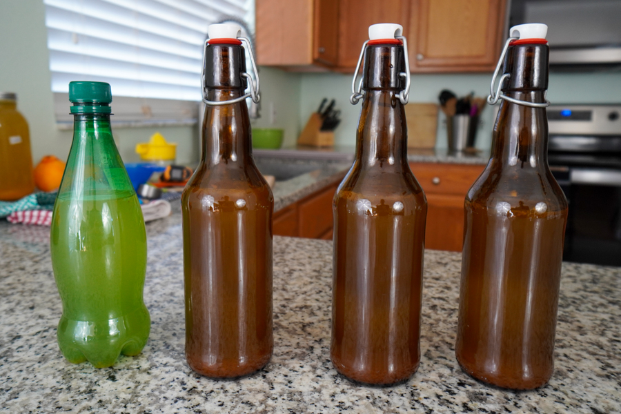 Orange cream soda bottles fermentation