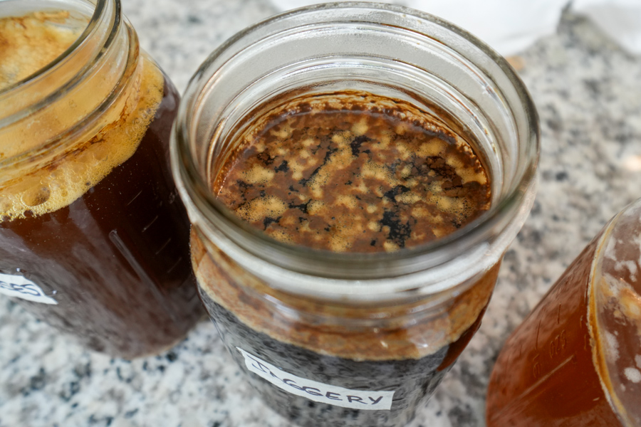 fermenting jaggery