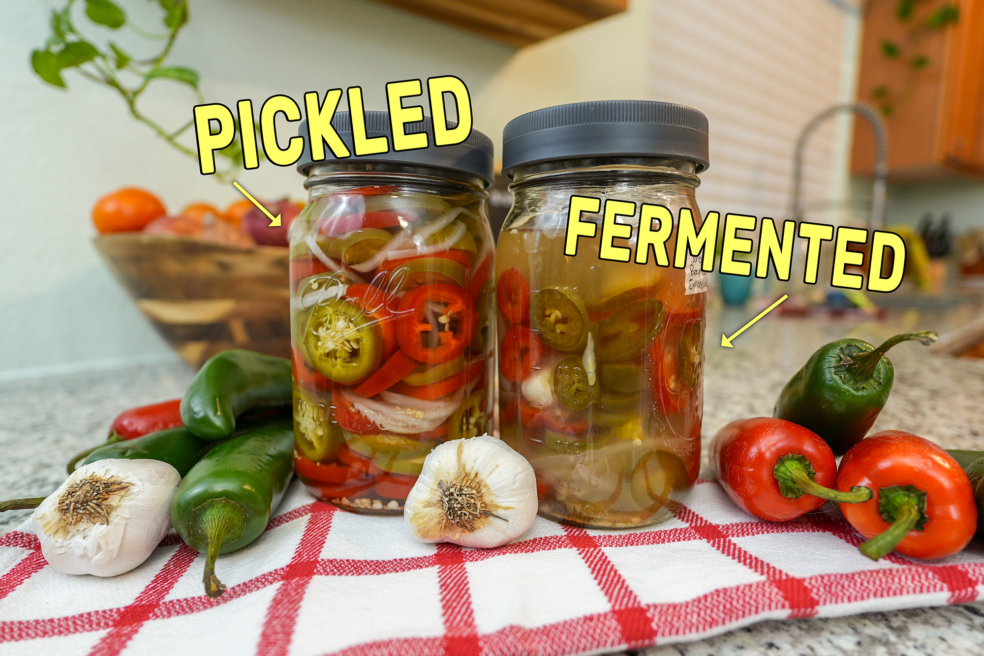 Pickled peppers & fermented jalapenos recipe