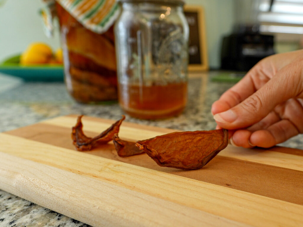 making kombucha scoby jerky